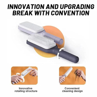 Quick-Clean Hair Brush – Smooth, Frizz-Free Hair with a Twist!