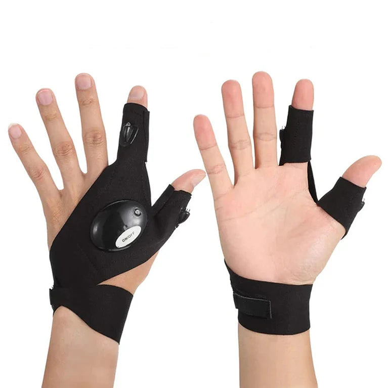 Ultradurable Gloves With Flashlight LED – Work in the Dark with Ease Hands-Free!