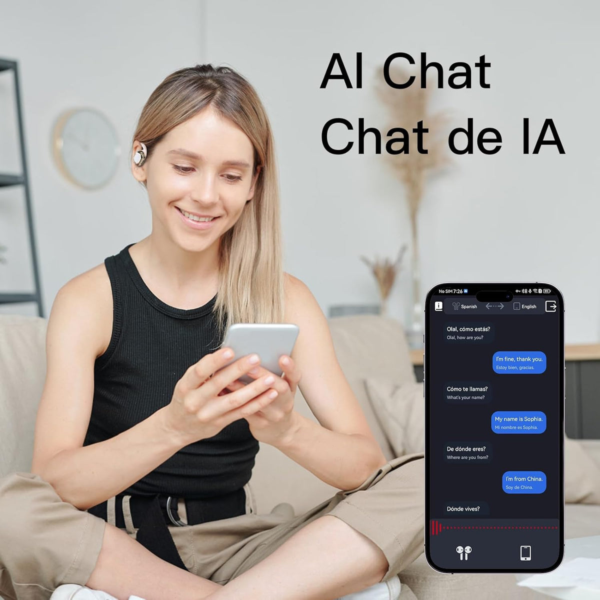 Earjoy Translator Earbuds - Real-Time Multilingual Conversations Anywhere!
