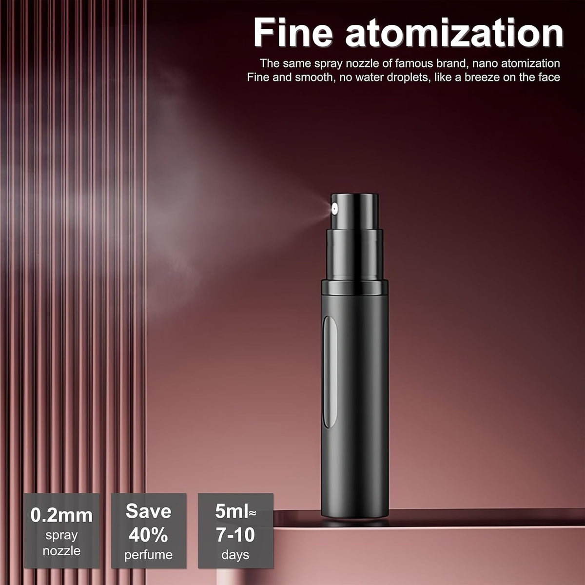 Portable Mini Cologne Sprayer – Refill & Refresh Anywhere!