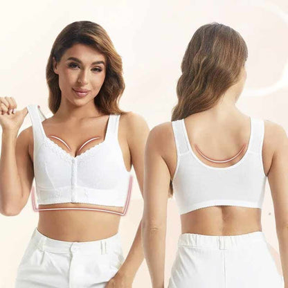 New Front Closure Breathable Bra for Seniors - No Back Pain - No Irritation - Full Support