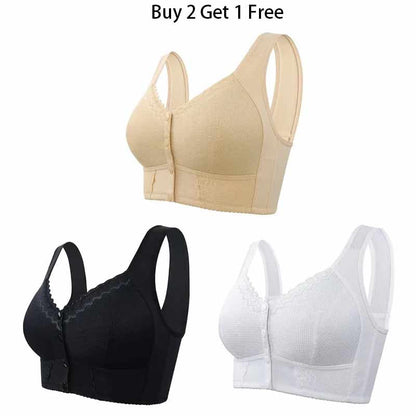 New Front Closure Breathable Bra for Seniors - No Back Pain - No Irritation - Full Support