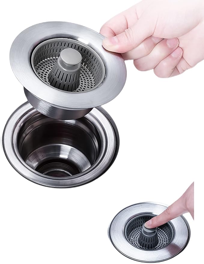 Ultimate 3-in-1 Anti-Clogging Kitchen Sink Drain Strainer  US Standard – Limited Stock