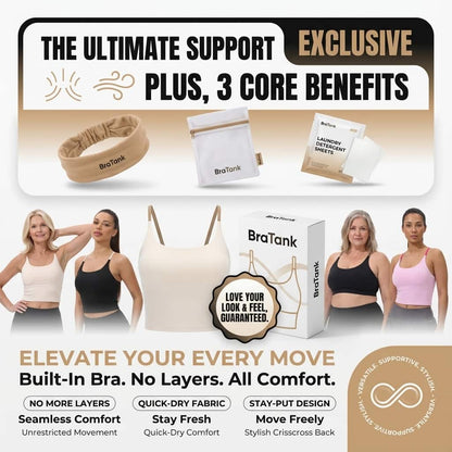 Crisscross Comfort Tank - Quick-Dry with Built-In Padded Bra