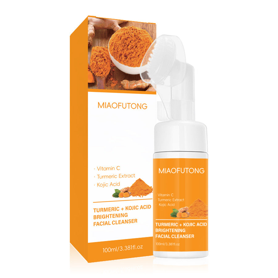Turmeric & Kojic Acid Cleanser Foam - Blackhead Remover & Brightening Skin Care