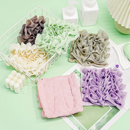 Washcloth Loofah Combo 2-in-1 For Softer, Cleaner Showers
