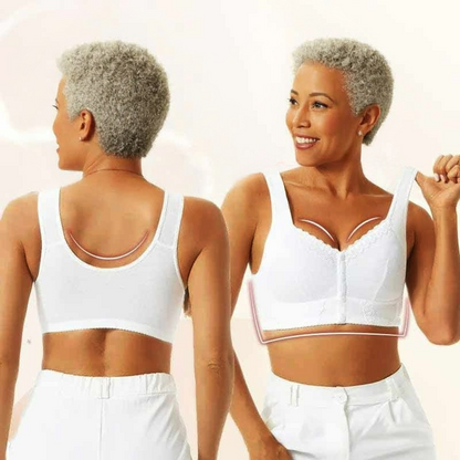New Front Closure Breathable Bra for Seniors - No Back Pain - No Irritation - Full Support