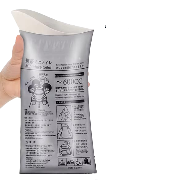 No-Spill Emergency Urinal Bags for Cars, Travel & Camping
