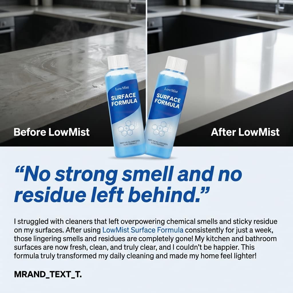 Spray-Scrub-Squeegee Cleaner + LowMist Surface Formula