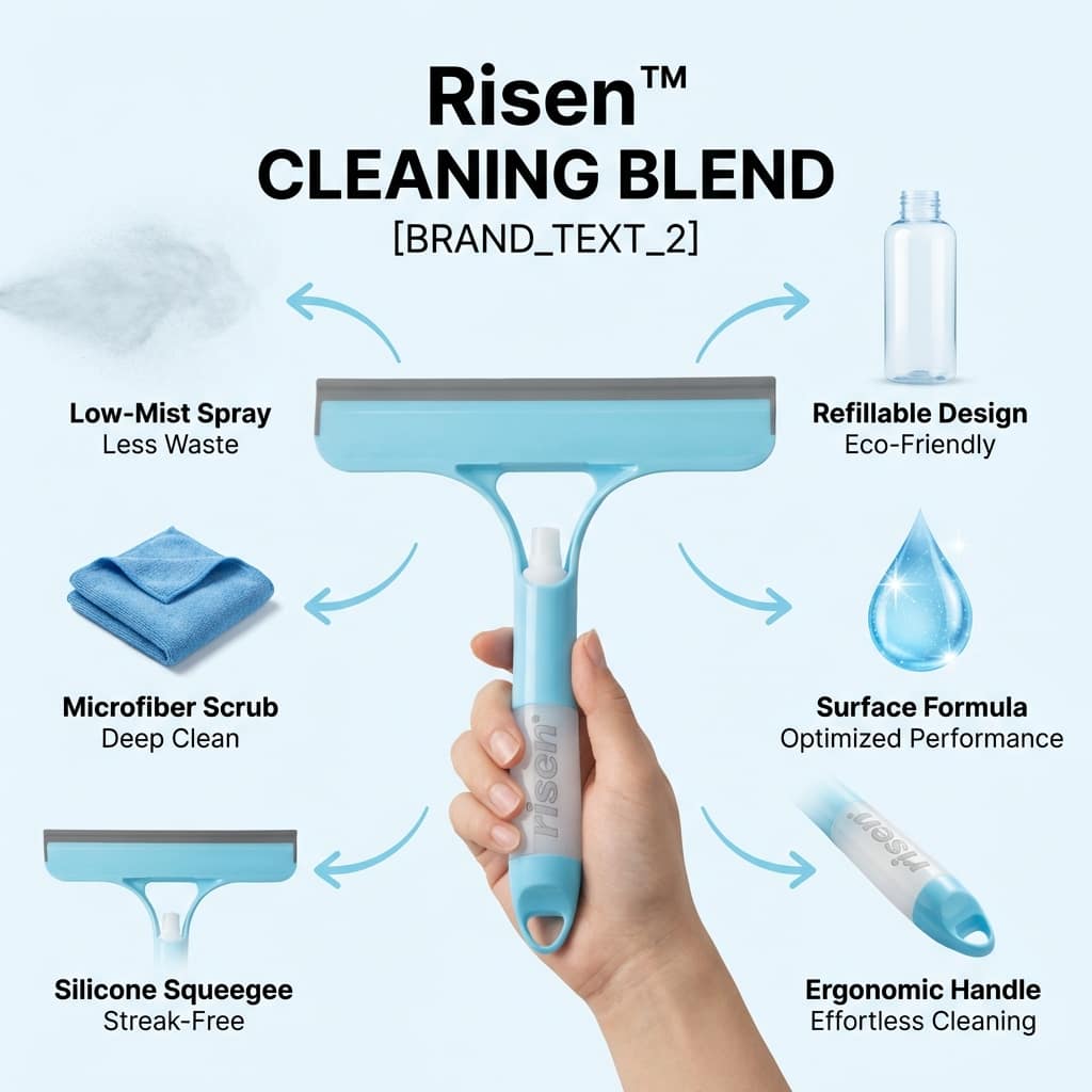Spray-Scrub-Squeegee Cleaner + LowMist Surface Formula