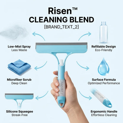 Spray-Scrub-Squeegee Cleaner + LowMist Surface Formula